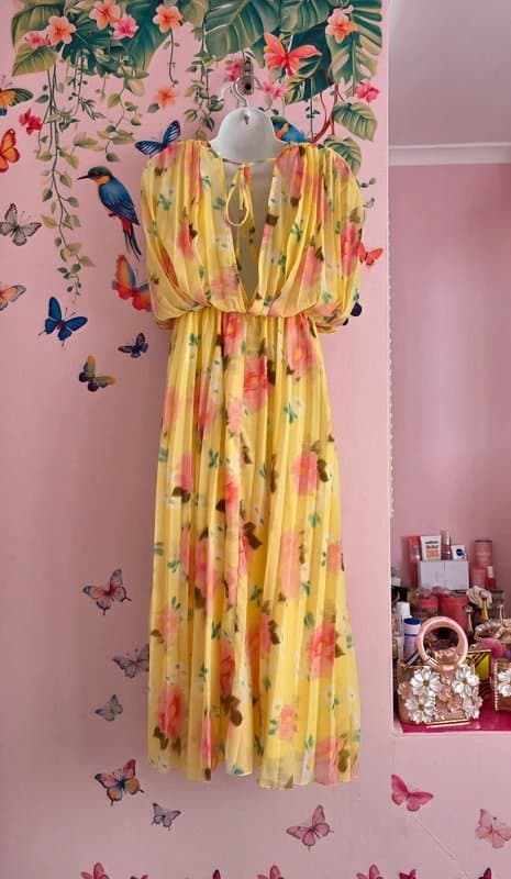 ASOS ASOS Chiffon Pleated Maxi Dress Size 8