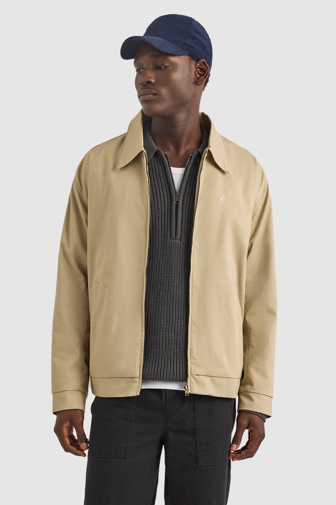 Nautica Nautica Men's Beige Full-Zip Jacket
