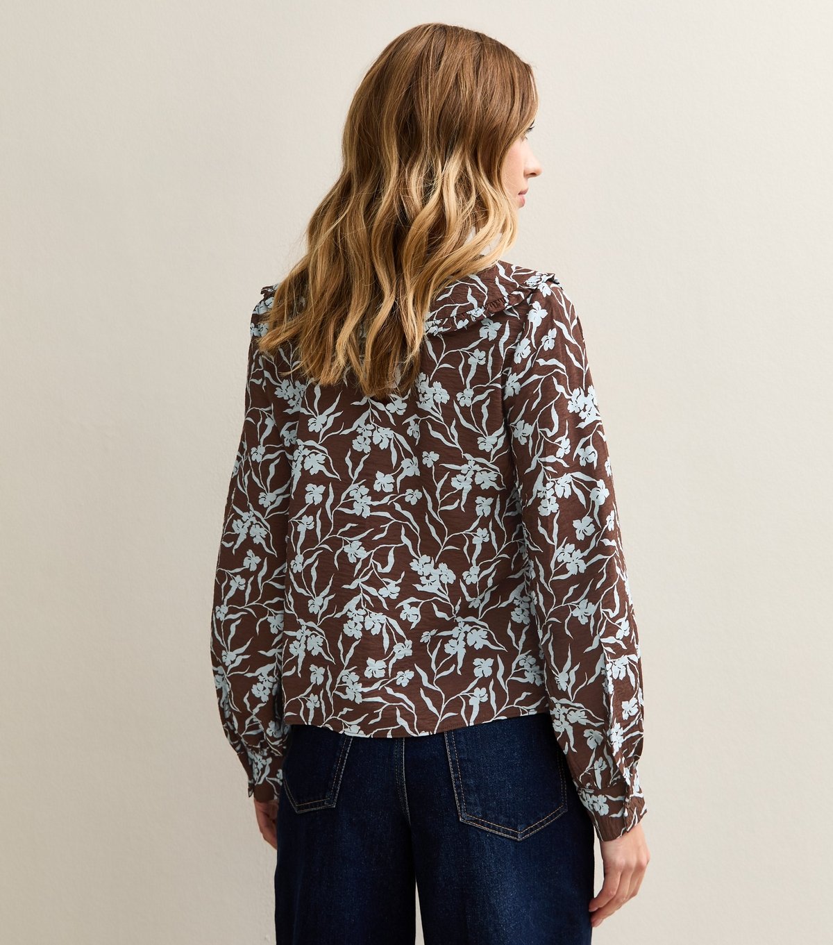 New Look Women's Brown Floral Print Collared Shirt New Look - 4