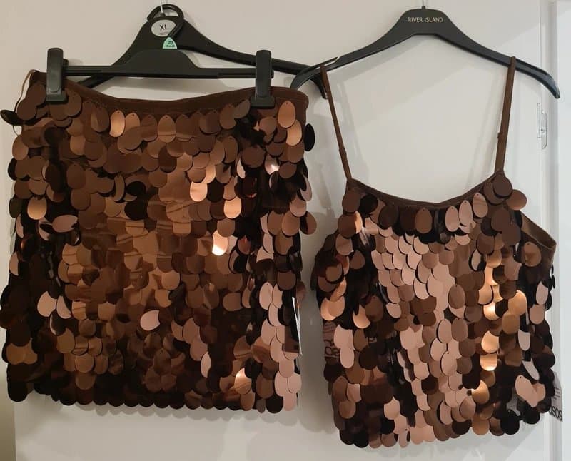 ASOS Brand new Asos sequin skirt and top set