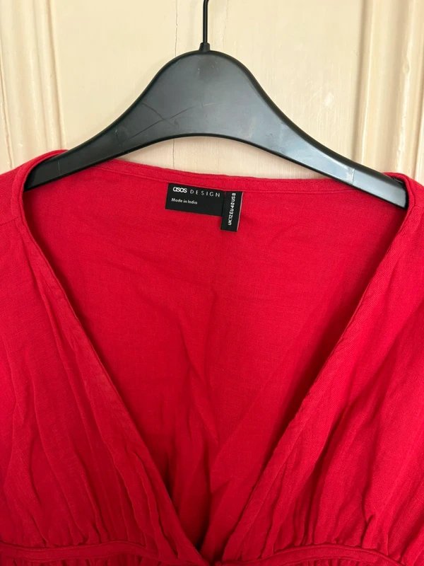 ASOS ASOS red tie front top - 1