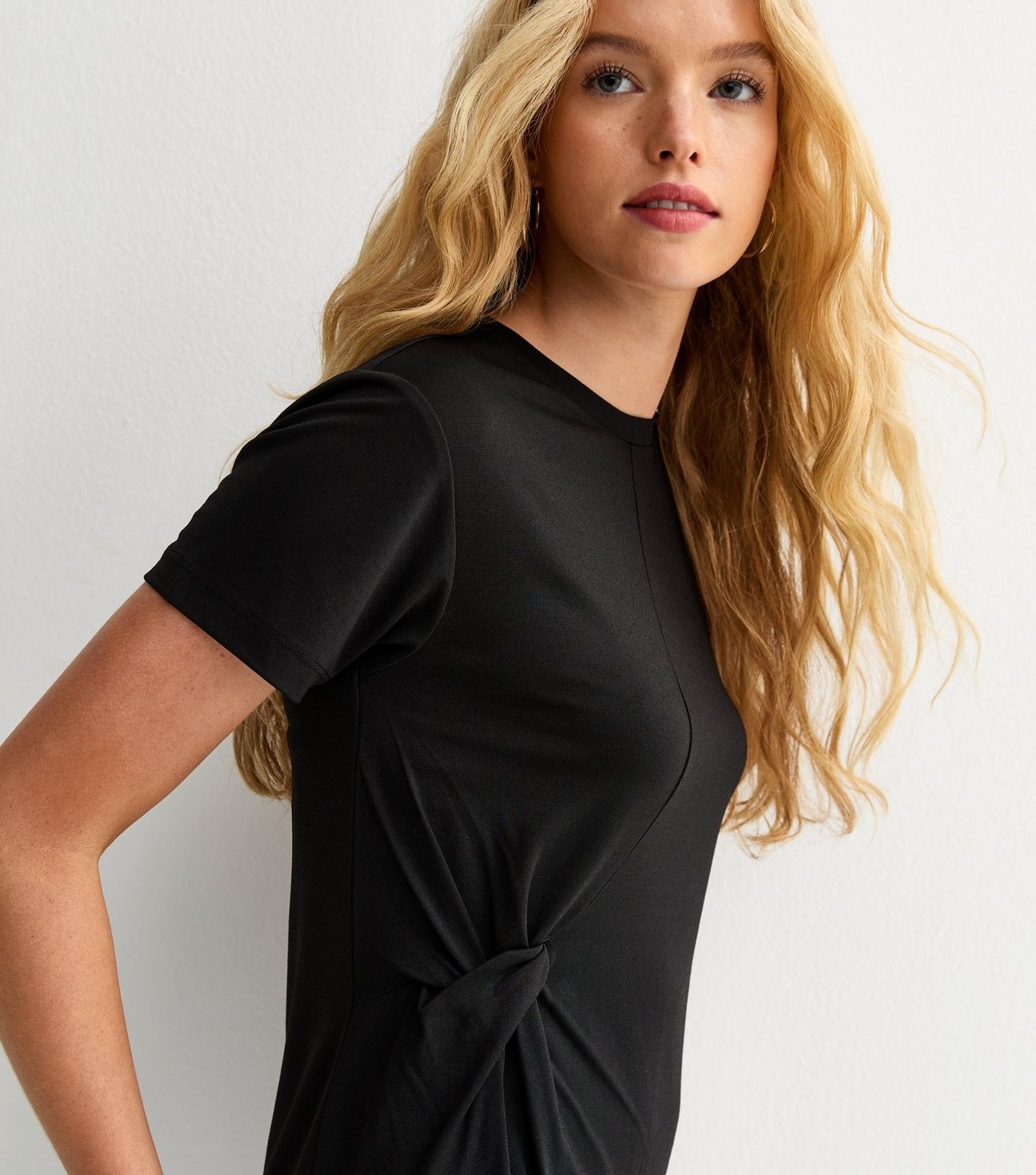 New Look Women's Black Lace Trim T-Shirt Dress New Look - 2