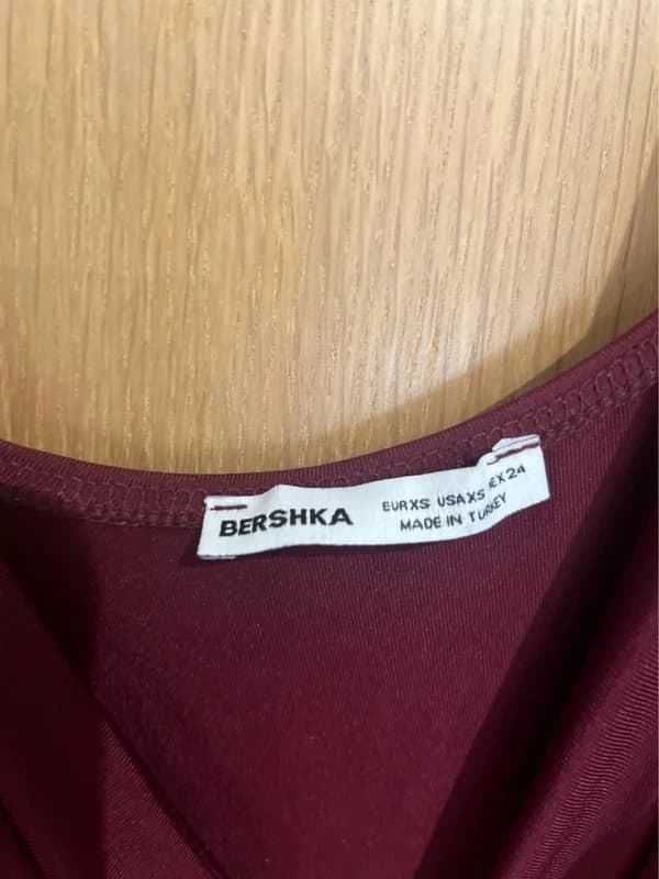 Bershka Burgundy mini dress