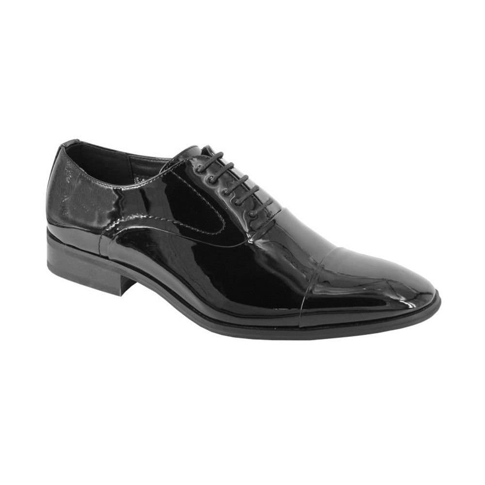 Goor Goor Men's Patent PU Oxfords in Black