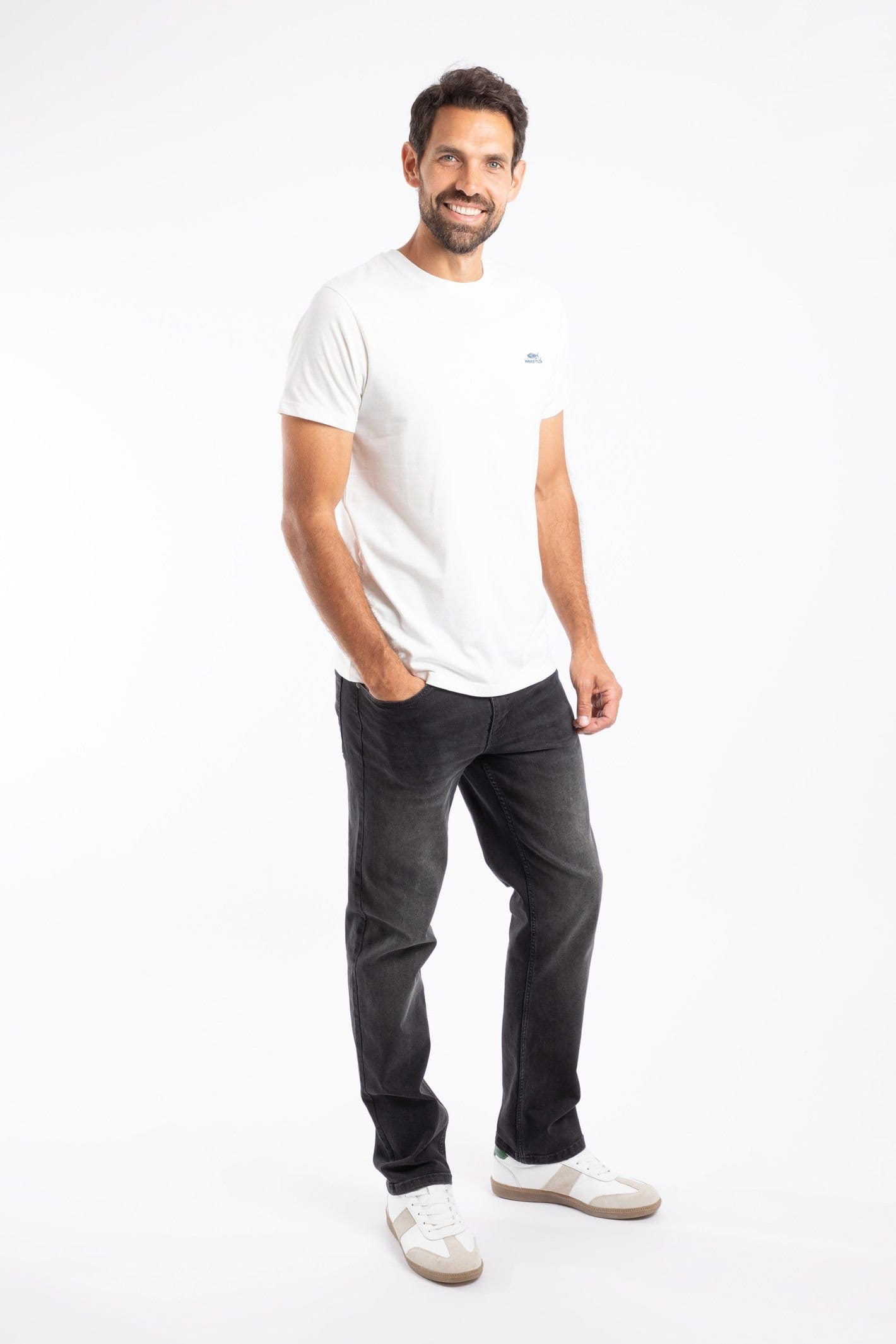 Weird Fish Weird Fish Men's Eddie Straight Leg Denim Jeans in Jet Black - 4