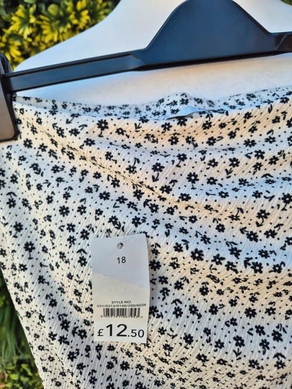 George at ASDA George midi skirt ruched split ditsy floral size 18