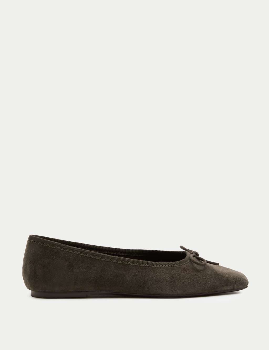 Marks & Spencer M&S Dark Grey Suede Ballet Pumps