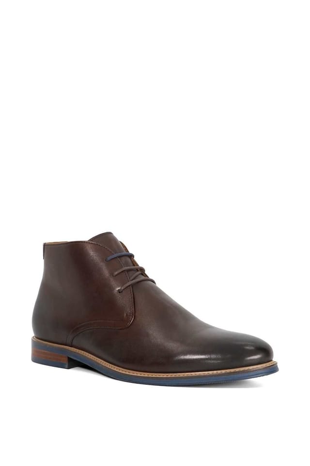 Dune London Dune London Men's Wide Fit 'Millers' Leather Chukka Boots in Brown - 2