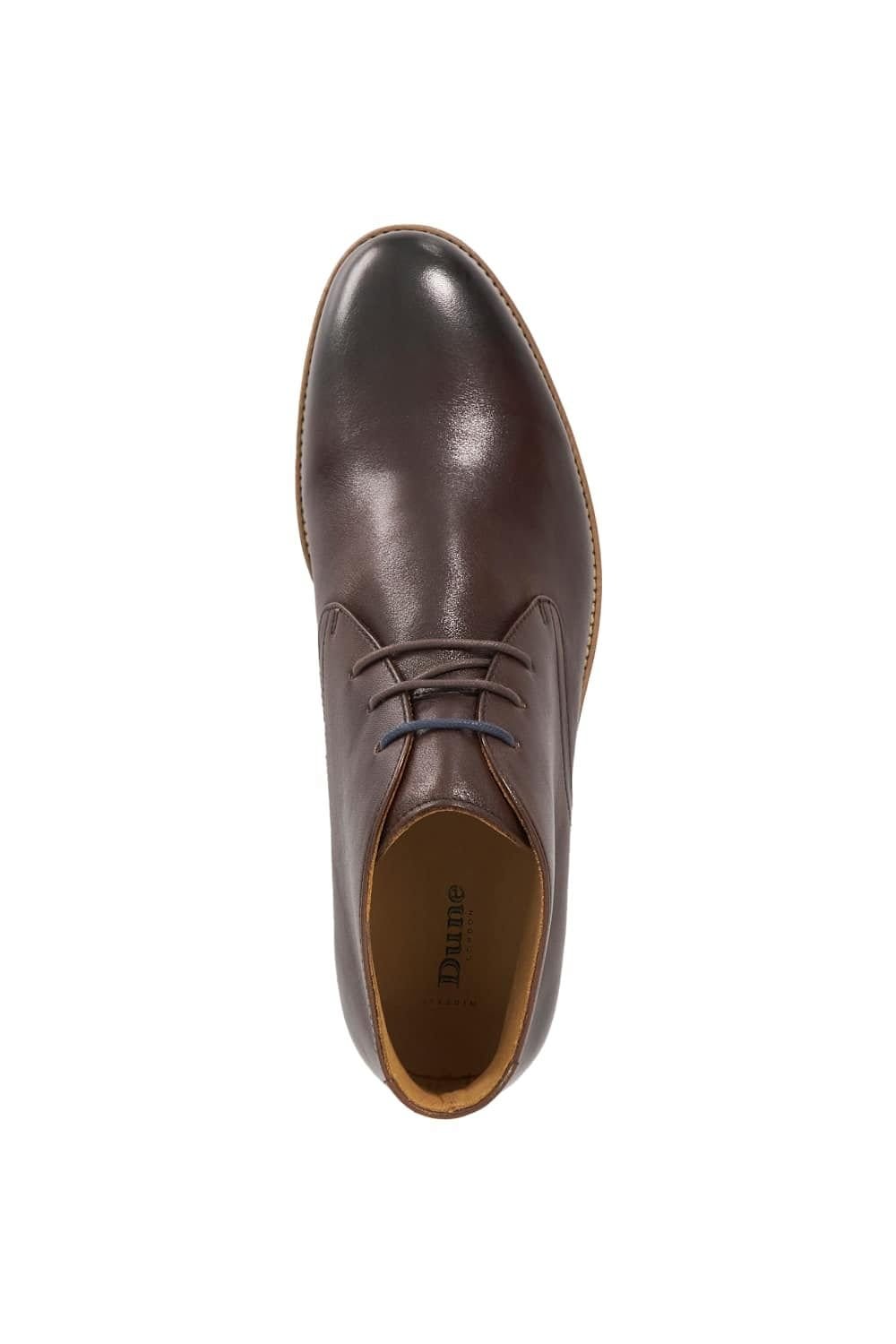 Dune London Dune London Men's Wide Fit 'Millers' Leather Chukka Boots in Brown - 4