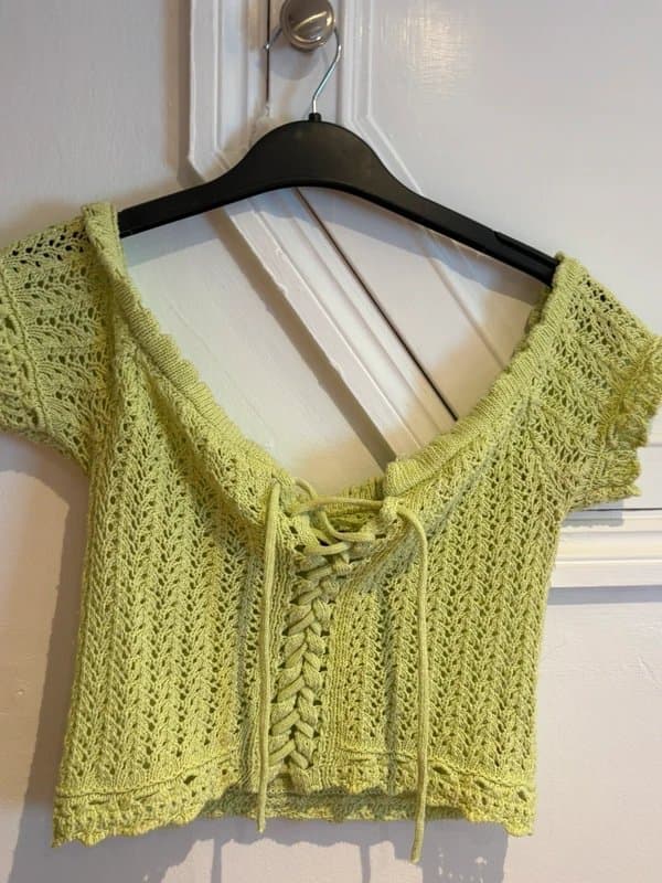 ASOS Crochet Off Shoulder crop top