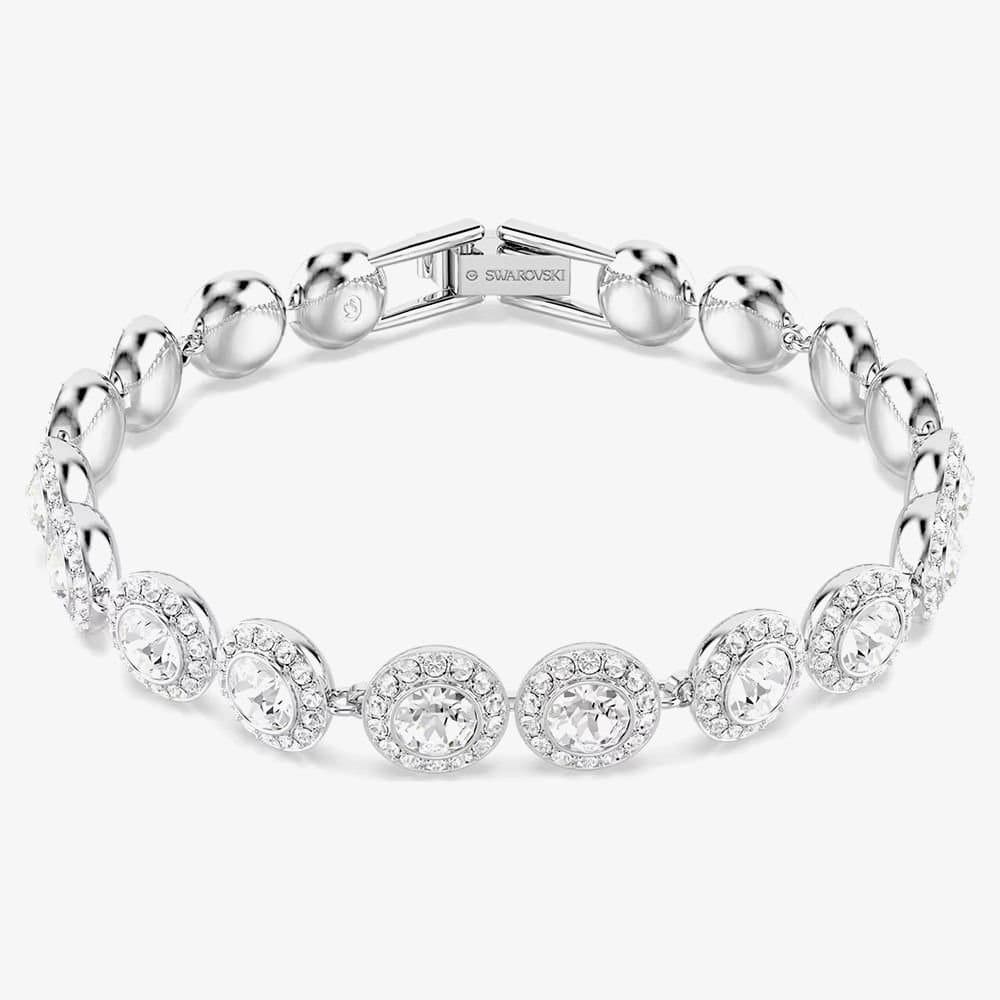 Swarovski Swarovski Women's Una Angelic Tennis Round Cut Crystals Bracelet 5682279 in Silver