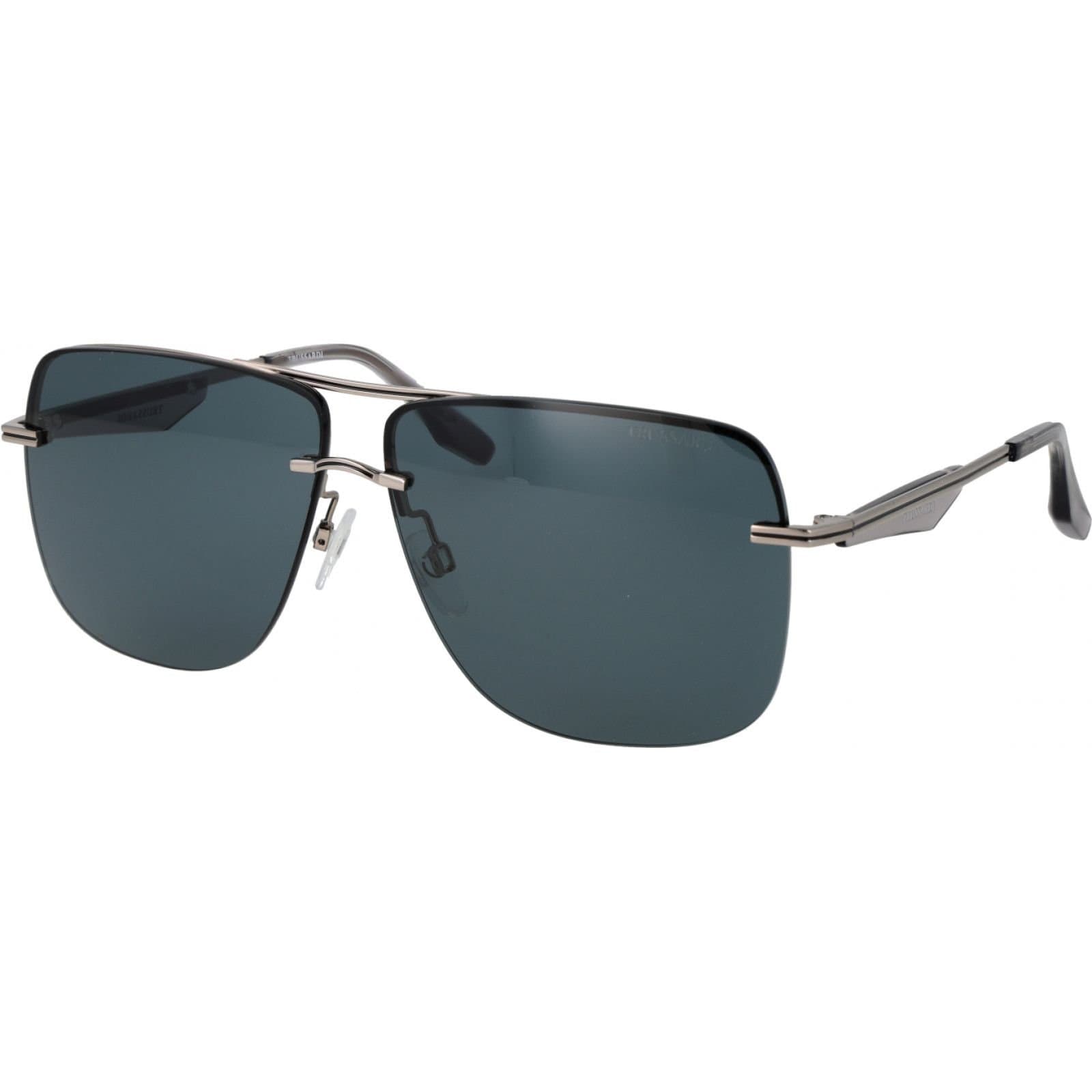 Trussardi Trussardi Men's TSM3001 64T01 Square/Rectangle Sunglasses in Silver