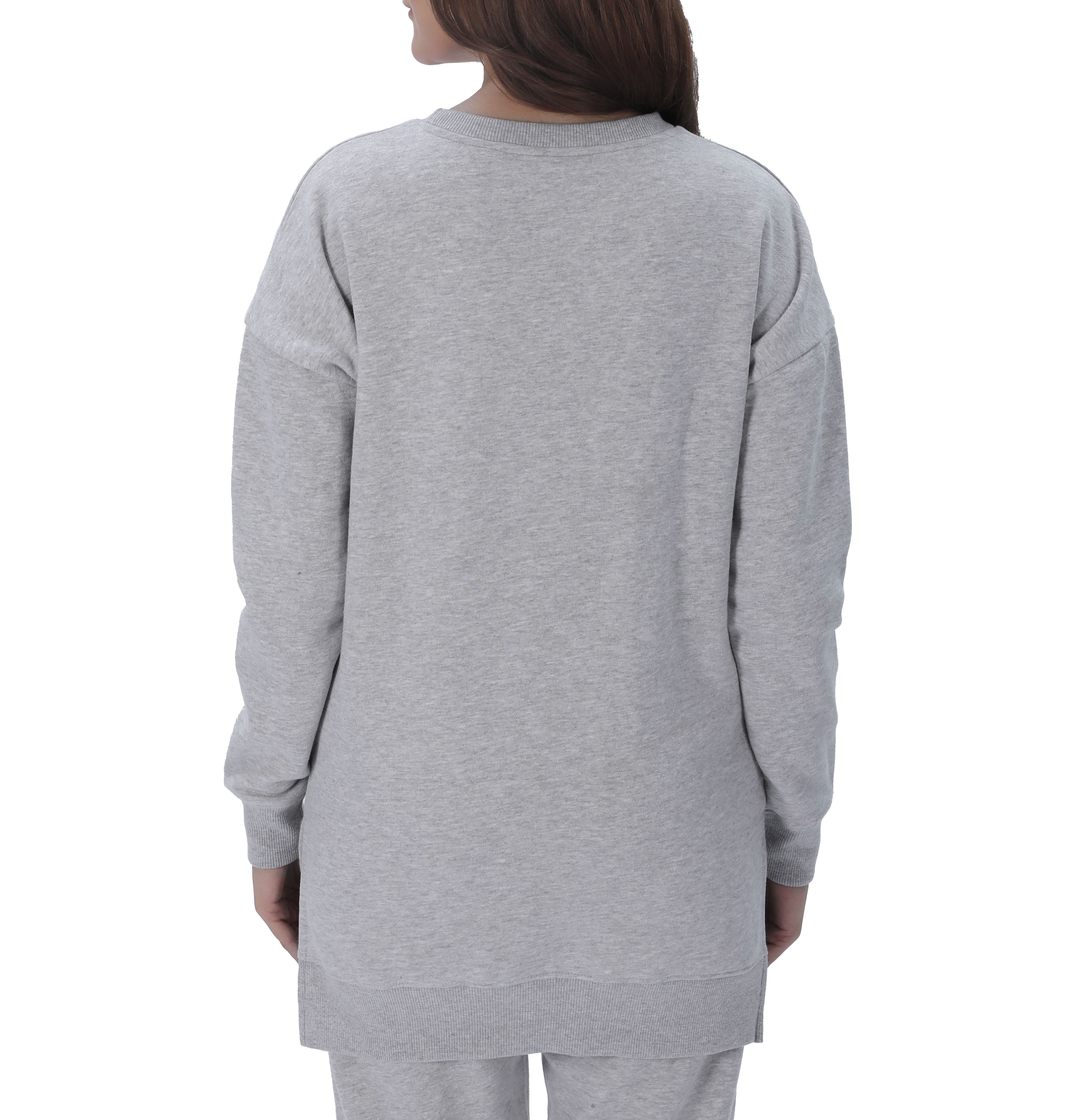 Smart Living Smart Living Women's Comfortable Casual Polycotton Crew Neck Sweatshirt in Light Grey - 4