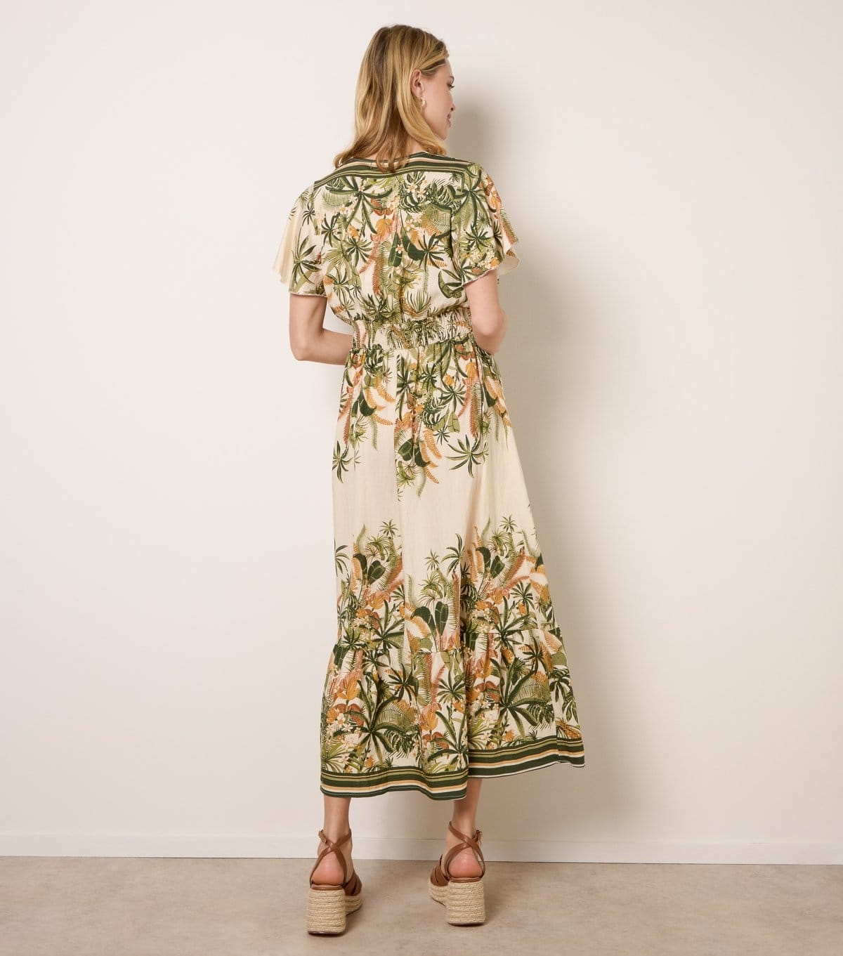 Blue Vanilla Women's Green Tropical Print Midi Dress Blue Vanilla New Look - 4