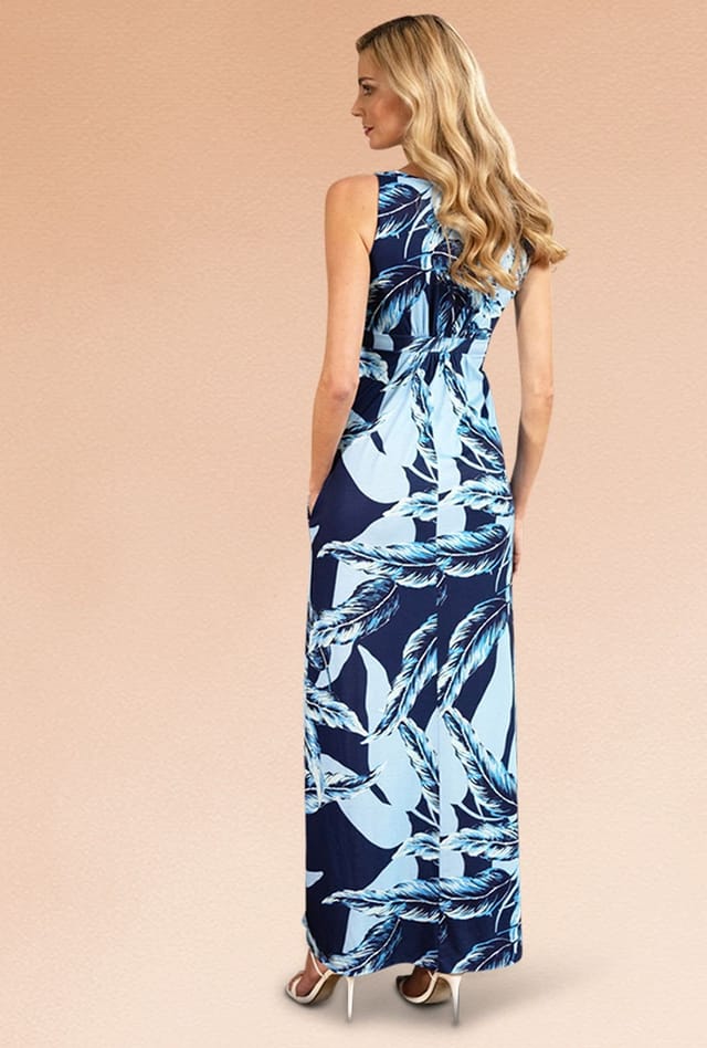 Hot Squash Hot Squash Women's Empire Waist Maxi Dress in Navy - 2