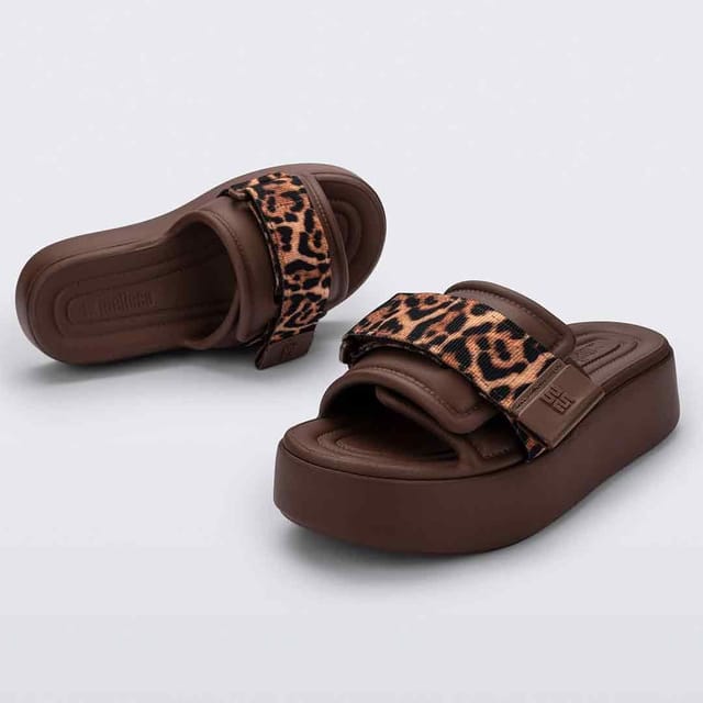 Melissa Shoes Melissa Shoes Women's Free Fuzzy Slide Platform in Brown - 3