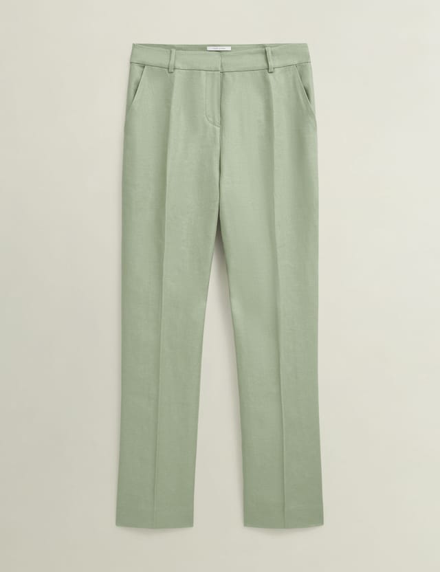 Hobbs London Hobbs London Women's Marietta Linen Trouser in Mint - 2