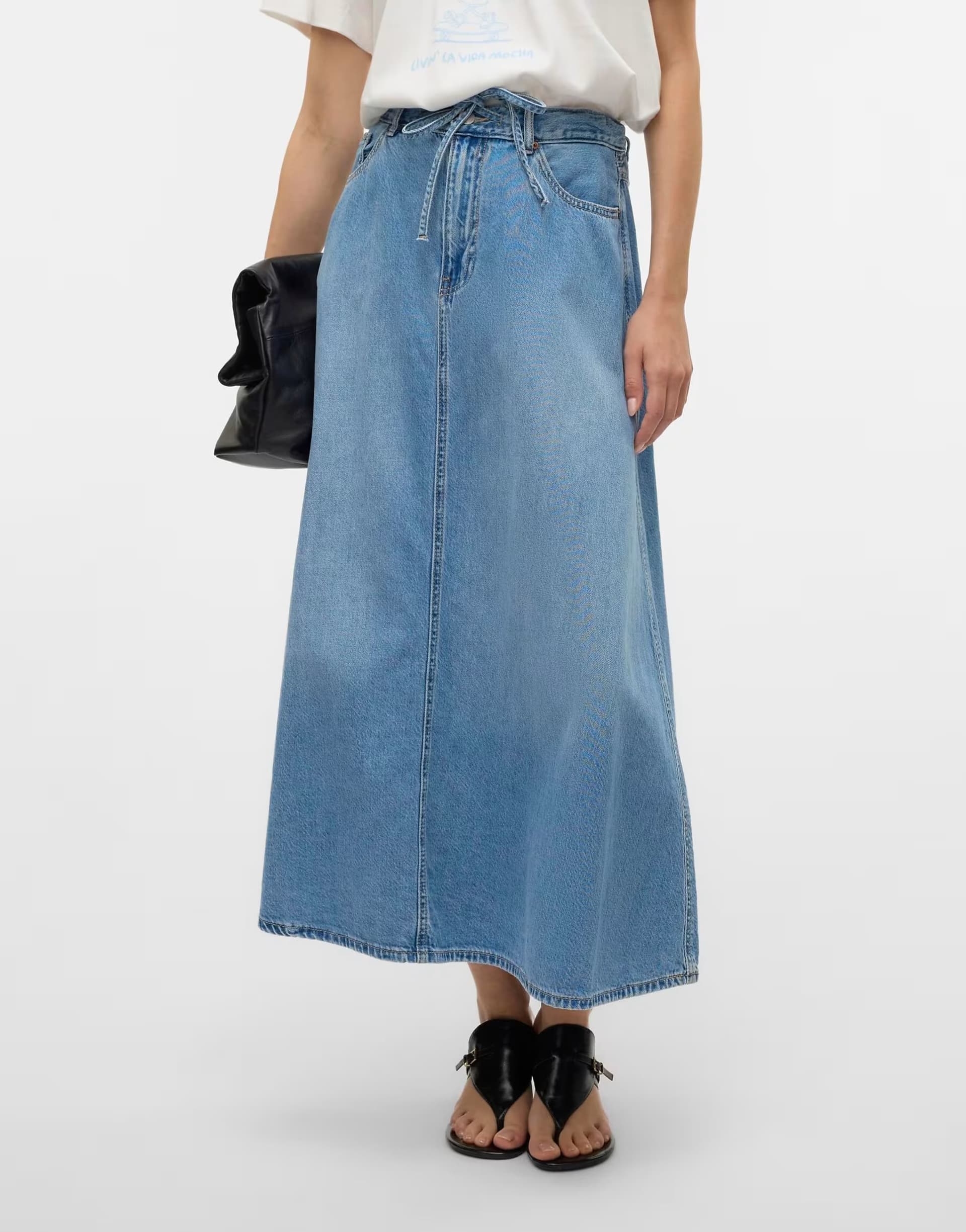 ASOS Vero Moda Denim skirt in light blue denim