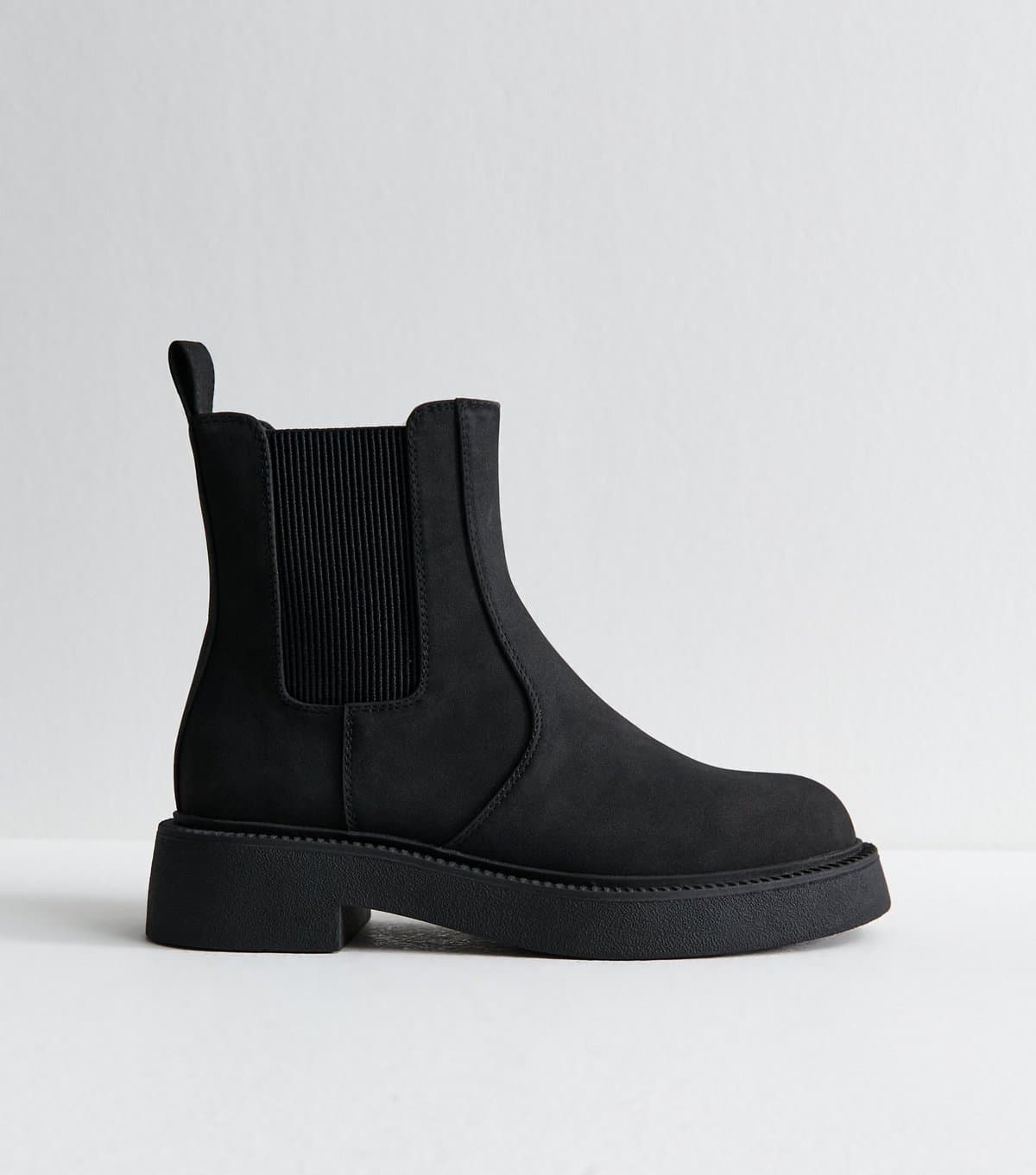 New Look Women's Black Faux Suede Ankle Boots Vegan New Look