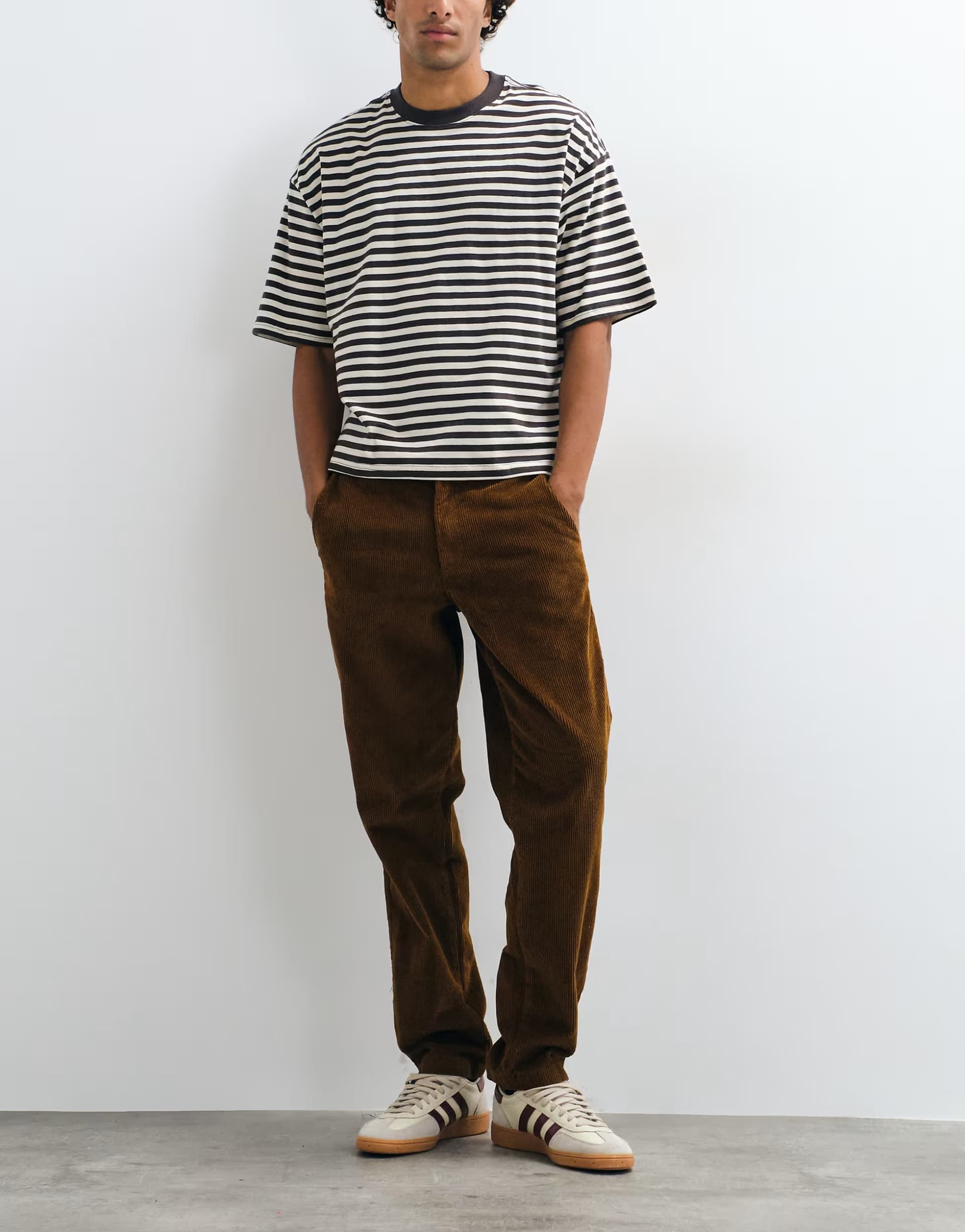 ASOS Jack & Jones slim cord trousers in tan brown