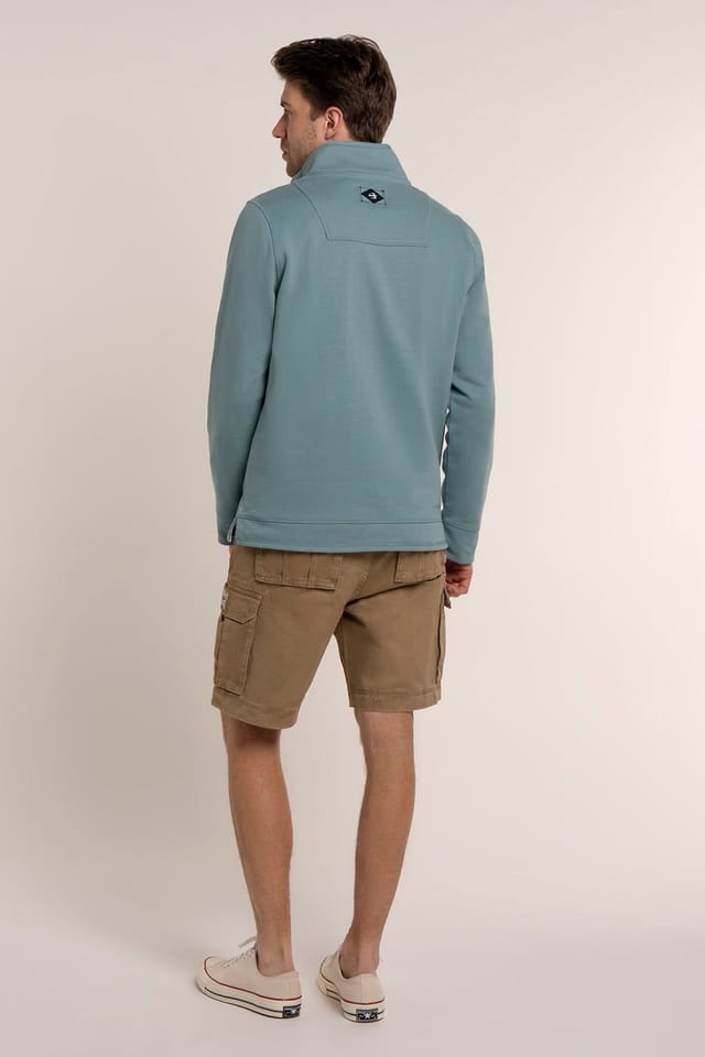 Brakeburn Brakeburn Men's MATCHAMS QUARTER ZIP SWEATSHIRT in Blue - 2