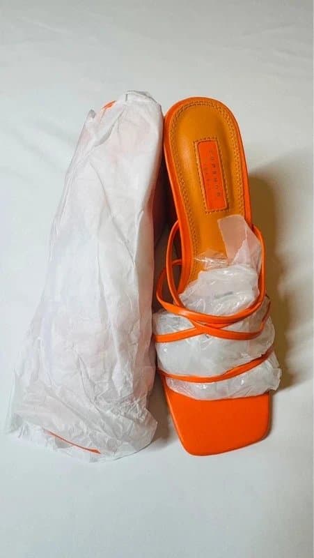 Topshop Topshop wide fit orange wedge sandals uk 5 eu 38