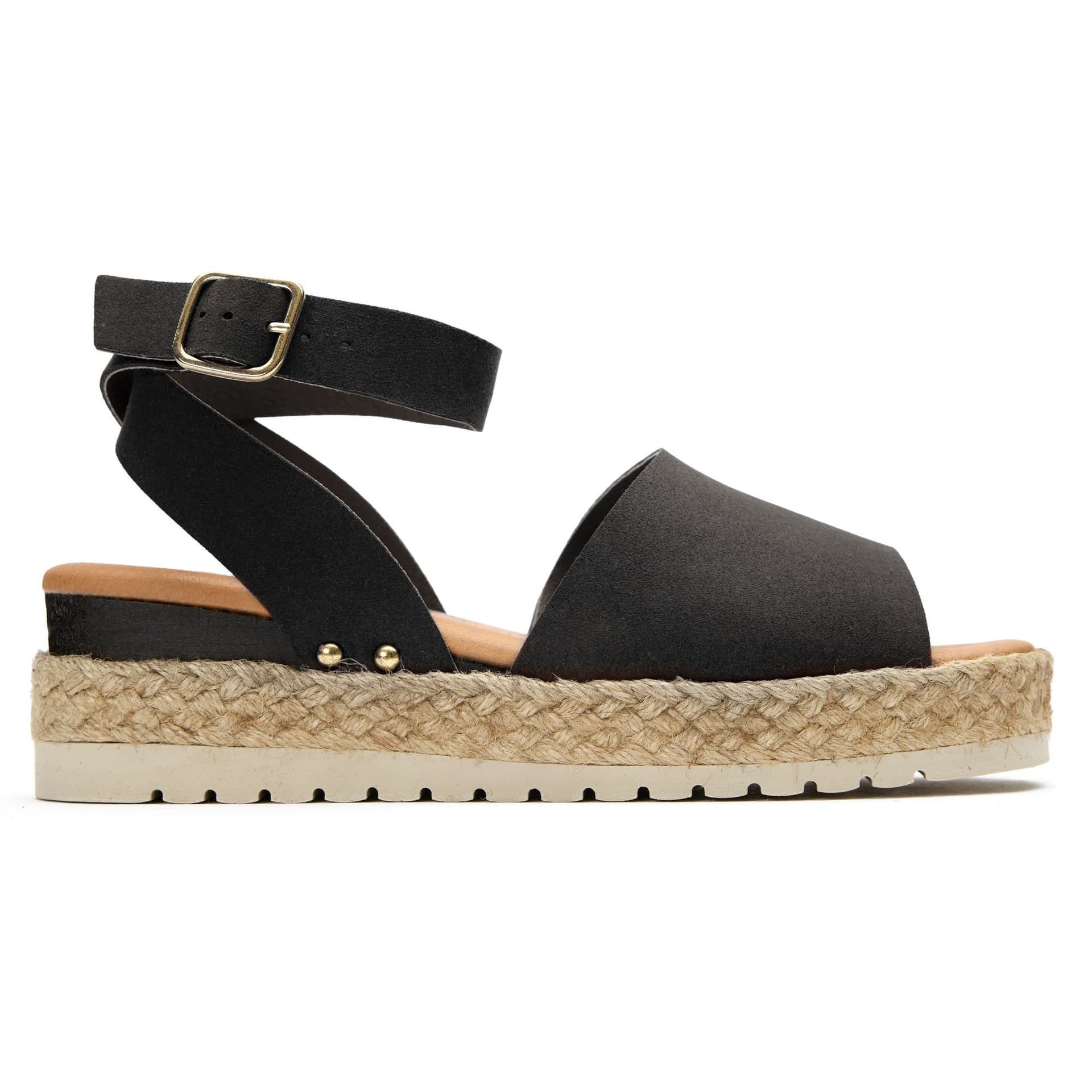 V.GAN V.GAN Black Vegan Espadrille Sandals