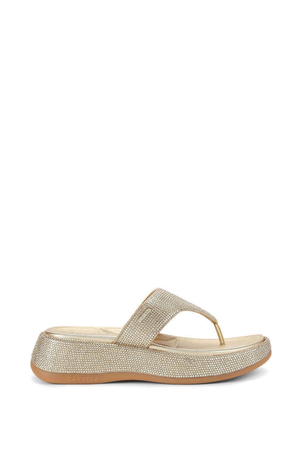 Carvela Carvela Women's 'Dorata Sandal' Fabric Sandals in Gold - 2