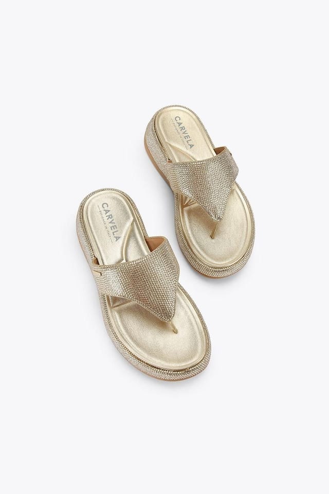 Carvela Carvela Women's 'Dorata Sandal' Fabric Sandals in Gold - 2