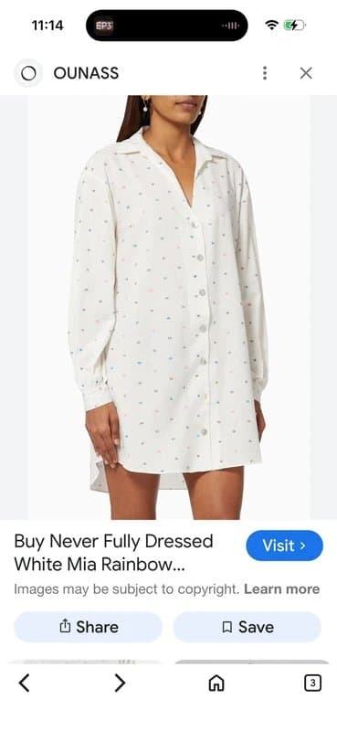 Never Fully Dressed Never Fully Dressed oversized shirt, size 8
