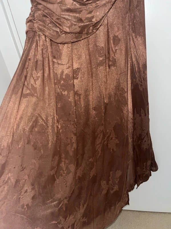 ASOS Design ASOS brown sheer corset style drape dress size 10