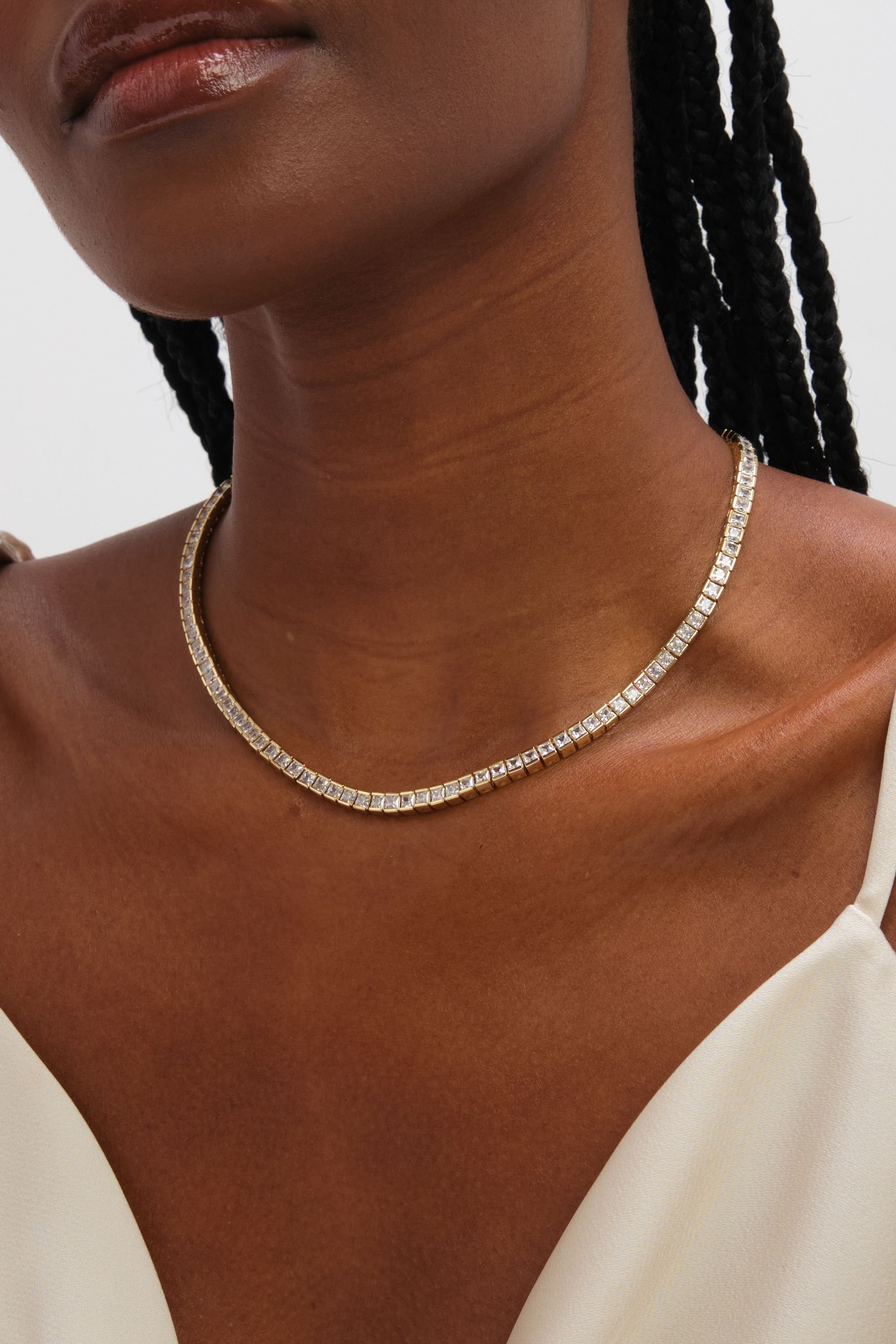 Jon Richard Jon Richard Women's Jon Ricahrd Gold Plated Luxe Tennis Necklace - 3