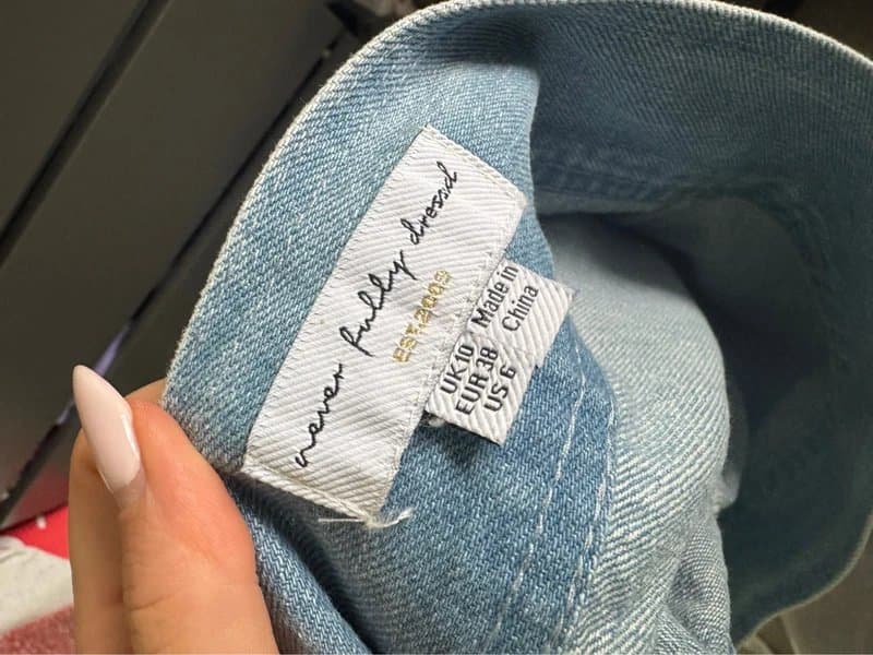 Never Fully Dressed Never fully dressed wrap denim mini skirt