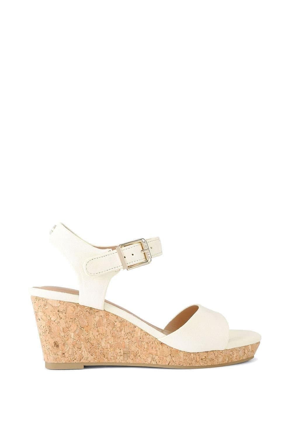 Carvela Carvela Women's 'Sadie Wedge' Suede Sandals in Cream