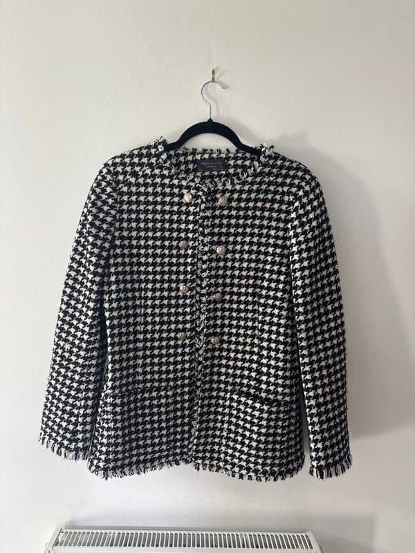 Marks & Spencer M&S Dogtooth blazer jacket 10