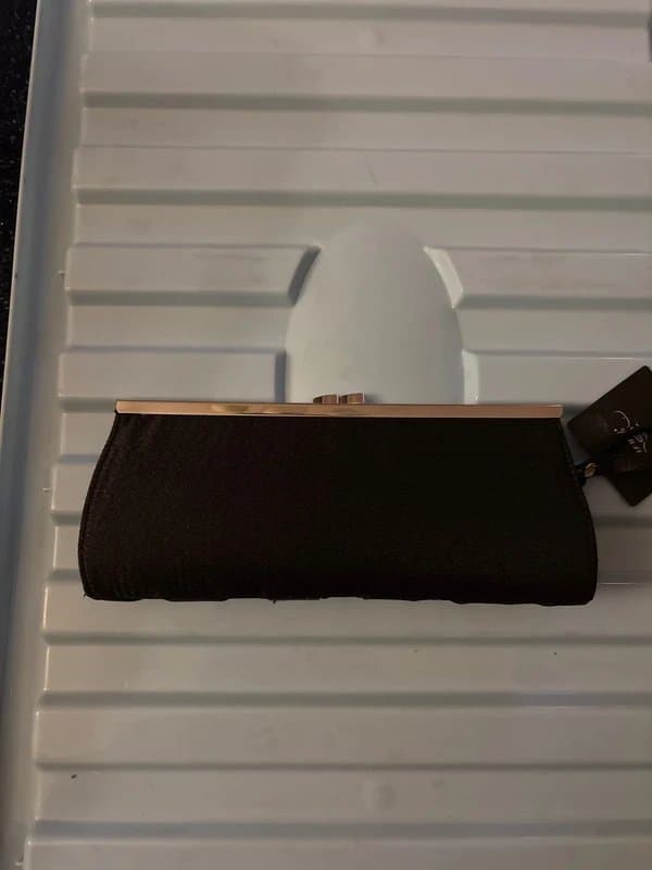 New Look New Look black satin evening bag 8 x 4 in
