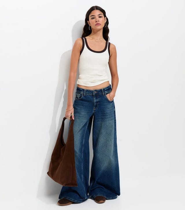 New Look Women's White Contrast Trim Scoop Neck Vest Top New Look - 3