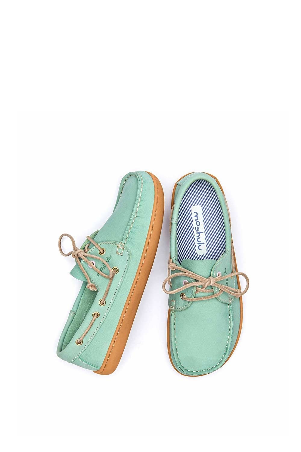 Moshulu Moshulu Women's 'Fowey' Nubuck Boat Shoes in Light Green - 2