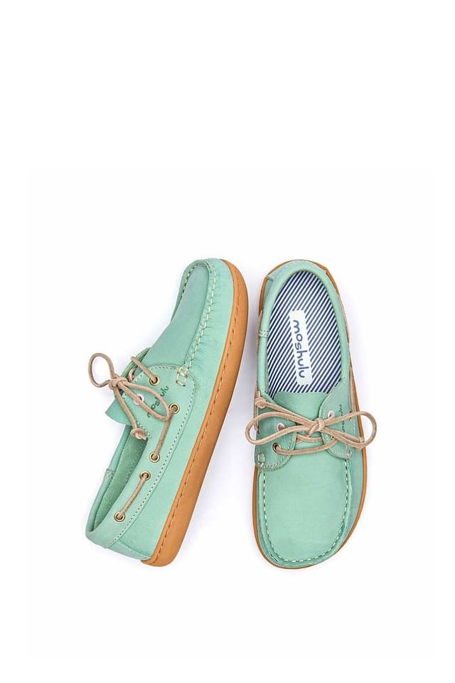 Moshulu Moshulu Women's 'Fowey' Nubuck Boat Shoes in Light Green - 2