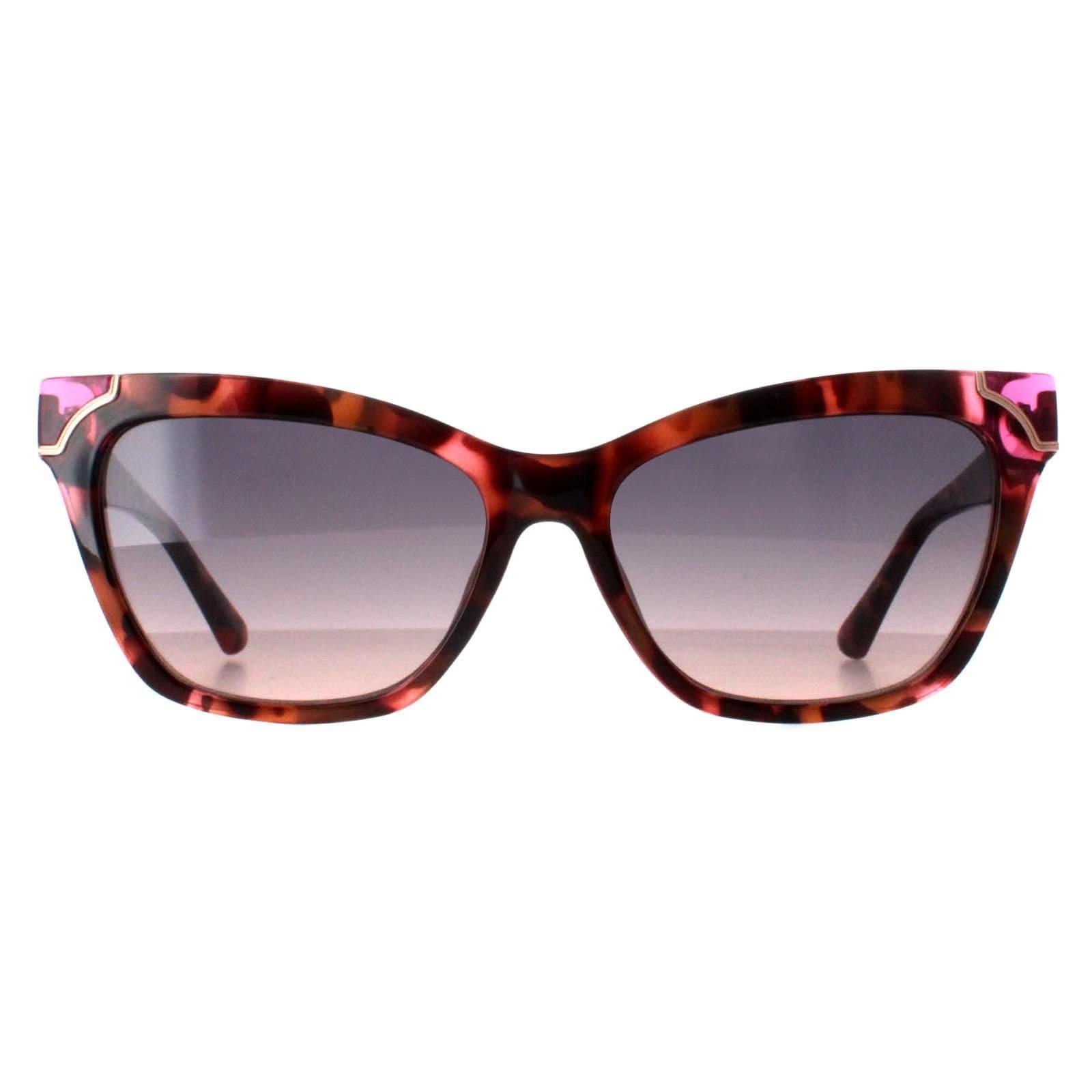 Guess Guess Women's Rectangle Pink Havana Smoke Gradient GU7840
