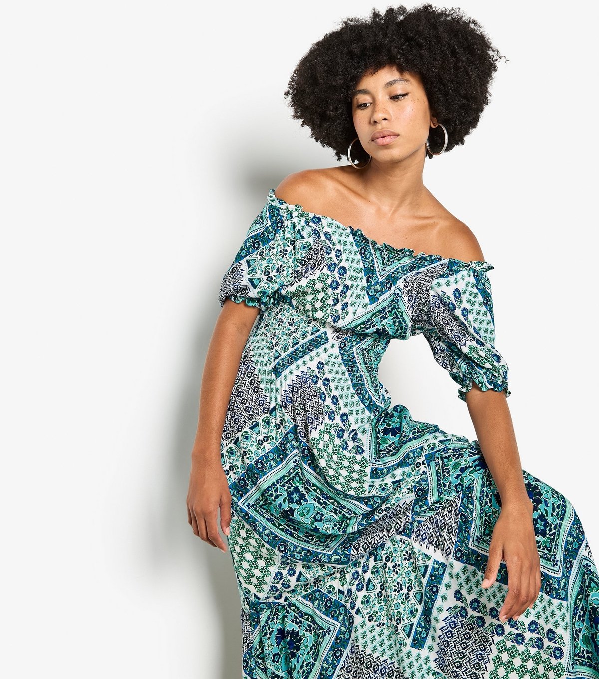 Apricot Women's Blue Scarf Print Maxi Dress Apricot New Look - 2