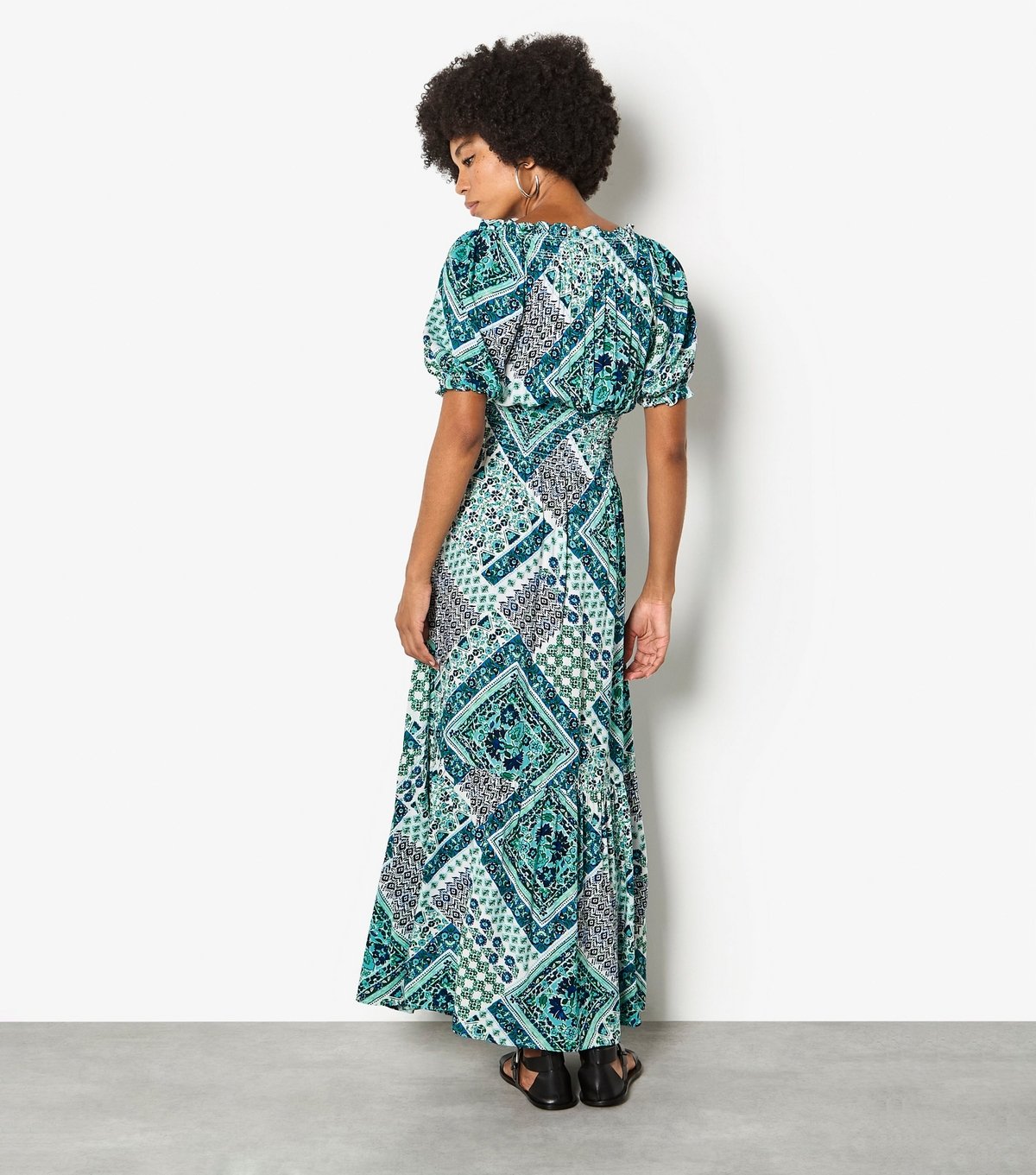 Apricot Women's Blue Scarf Print Maxi Dress Apricot New Look - 3