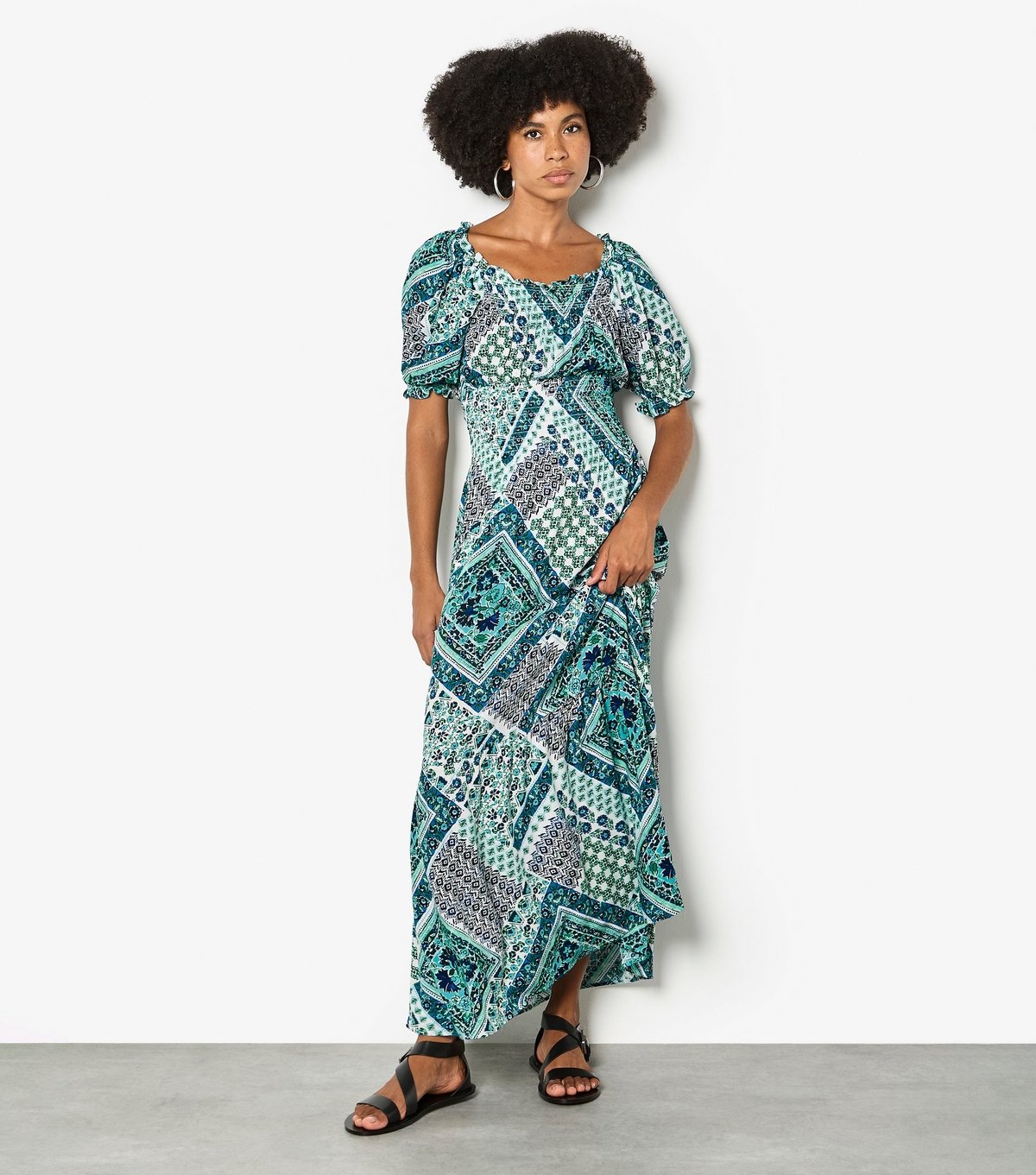 Apricot Women's Blue Scarf Print Maxi Dress Apricot New Look - 4