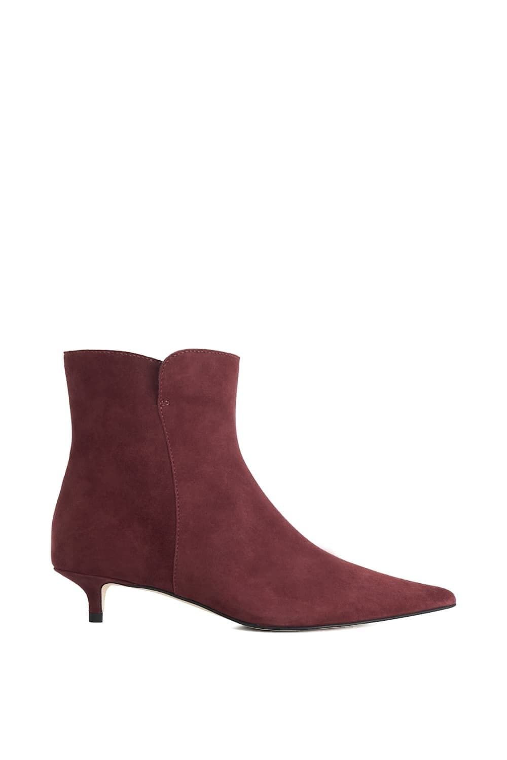 Dune London Dune London Women's 'Ohlove' Suede Ankle Boots in Burgundy