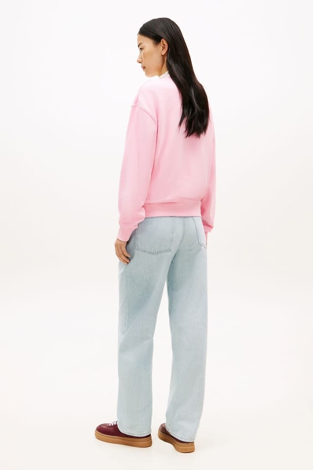 Tommy Hilfiger Tommy Hilfiger Women's Th Script Reg Sweatshirt Classic Pink - 2