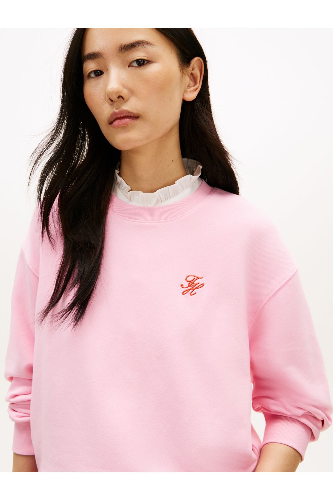 Tommy Hilfiger Tommy Hilfiger Women's Th Script Reg Sweatshirt Classic Pink - 3