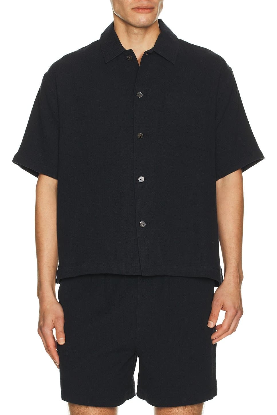 revolve Revolve Frame Open Weave Shirt in Dark Navy