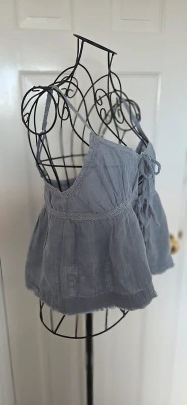 Urban Outfitters Light Blue Tulle Cami Top