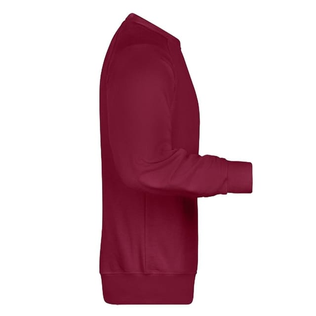James and Nicholson James and Nicholson Men's Plain Sweatshirt in Wine - 3