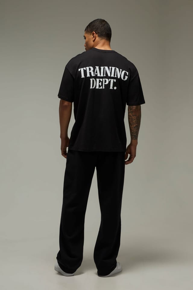 Training Dept. Training Dept. Men's Training Dept Stencil Oversized T-Shirt in Black - 2